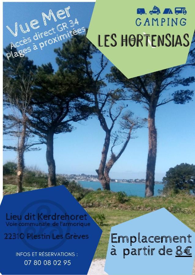 فندق Aire De Camping Car, Caravane, Tente Emplacement Nu Avec Electricite Petit Camping Plestin-les-Grèves المظهر الخارجي الصورة